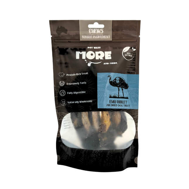 PetWantMore Air Dried Emu Riblet